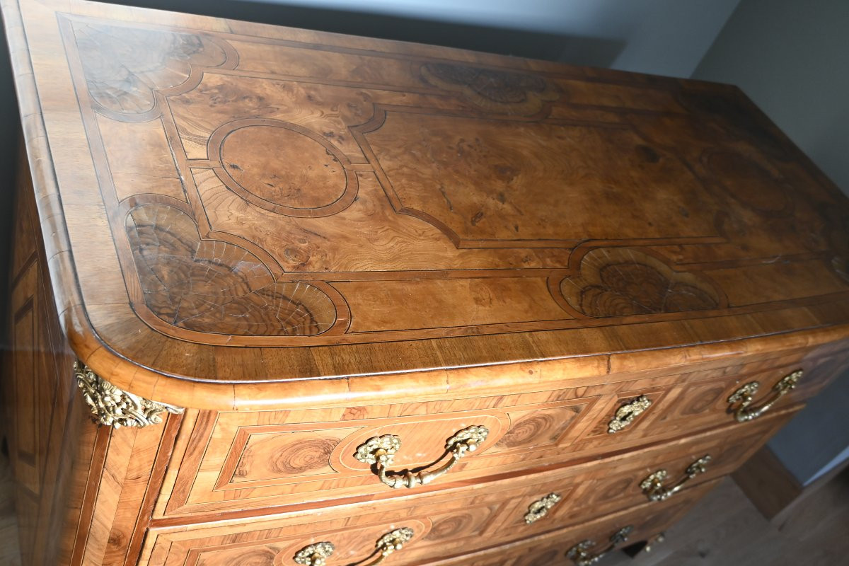 Hache , atelier des , commode plateau bois d époque Louis XIV-photo-4