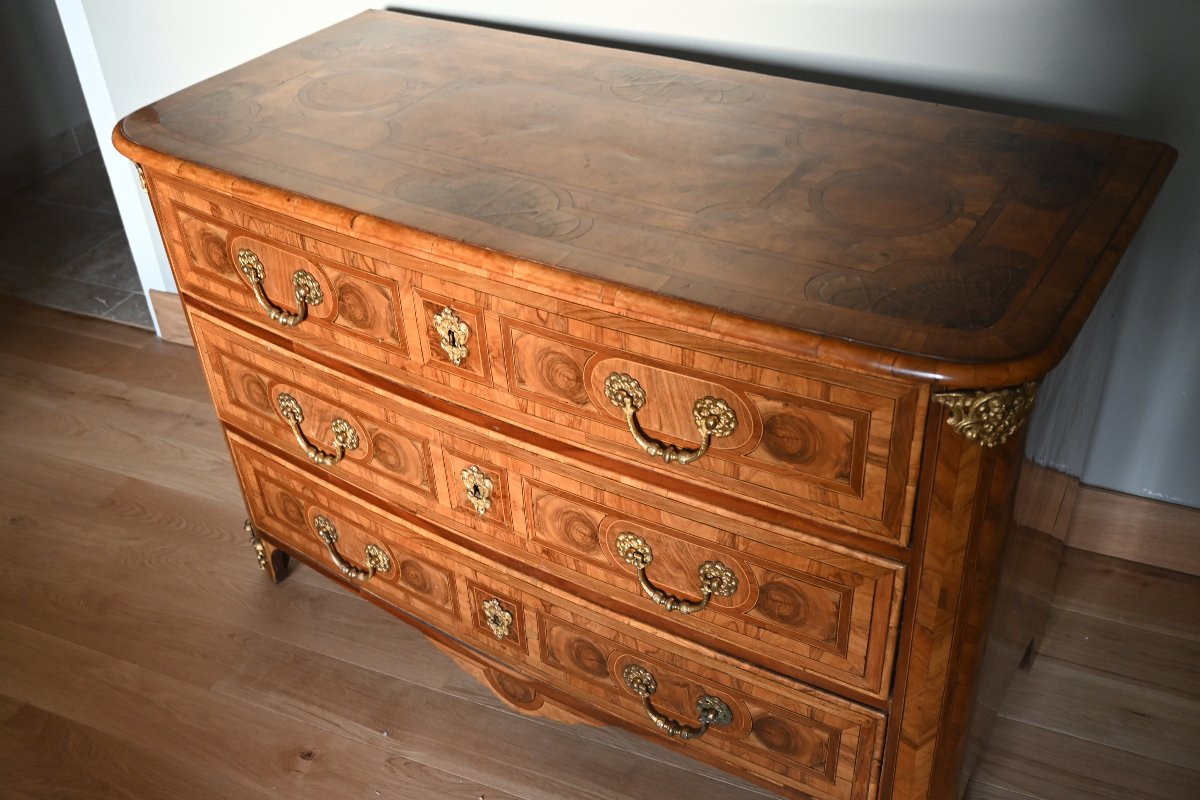 Hache , atelier des , commode plateau bois d époque Louis XIV-photo-5