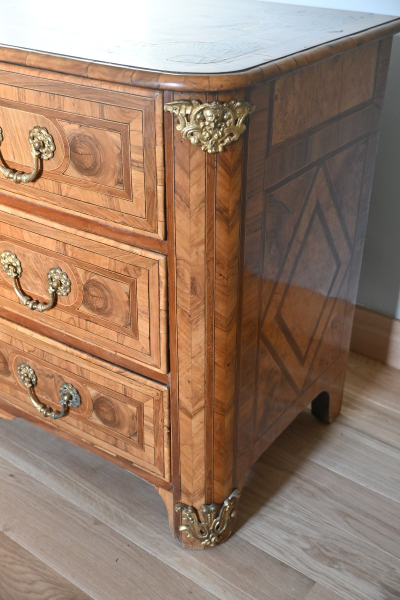 Hache , atelier des , commode plateau bois d époque Louis XIV