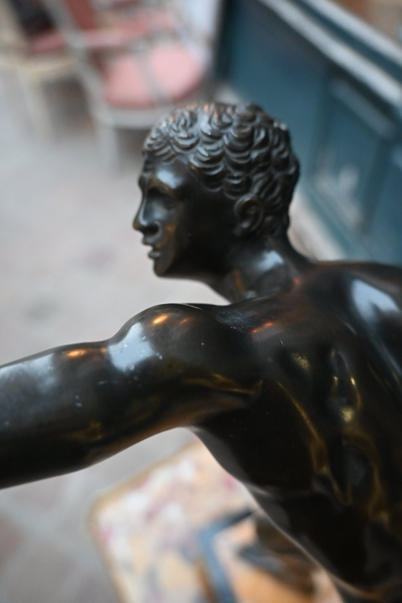 Borghese Gladiator, Bronze, Grand Tour, 19th Century-photo-3