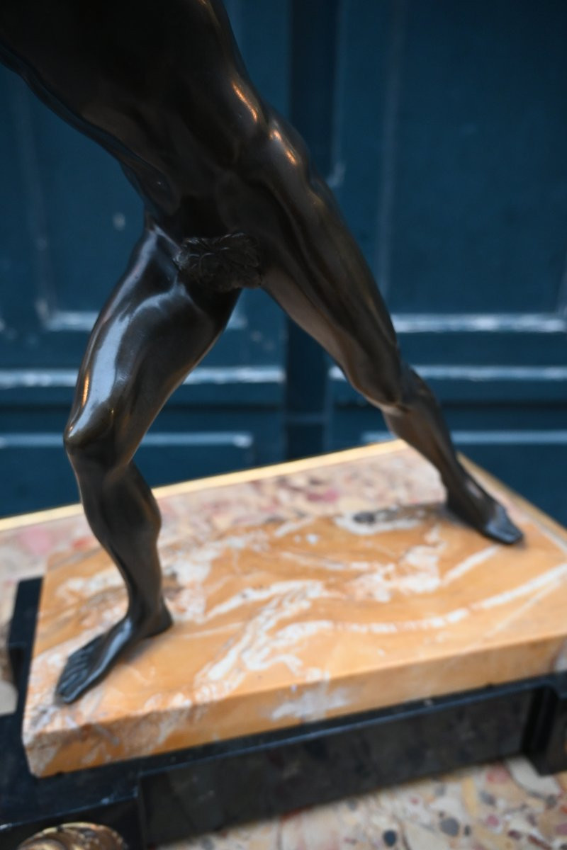 Borghese Gladiator, Bronze, Grand Tour, 19th Century-photo-4