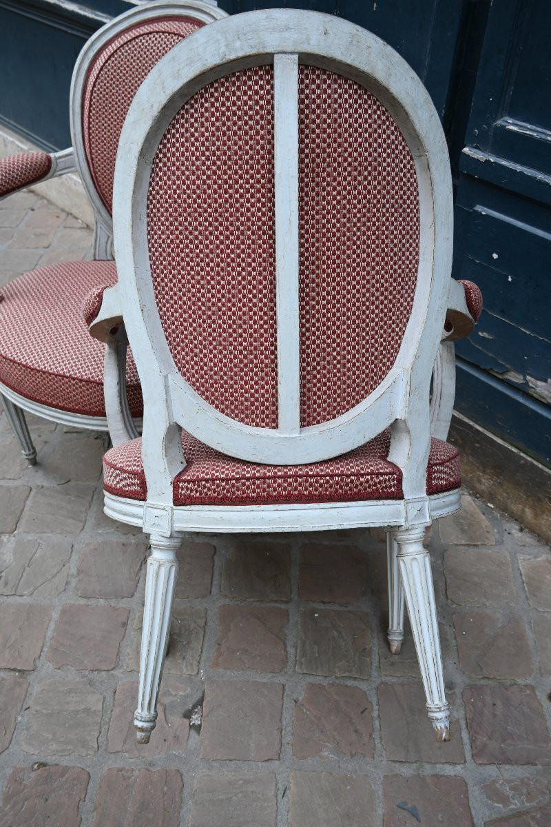 Paire de cabriolets Louis XVI , par Boulard   , XVIIII-photo-2