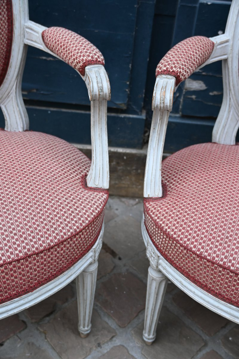 Paire de cabriolets Louis XVI , par Boulard   , XVIIII-photo-6