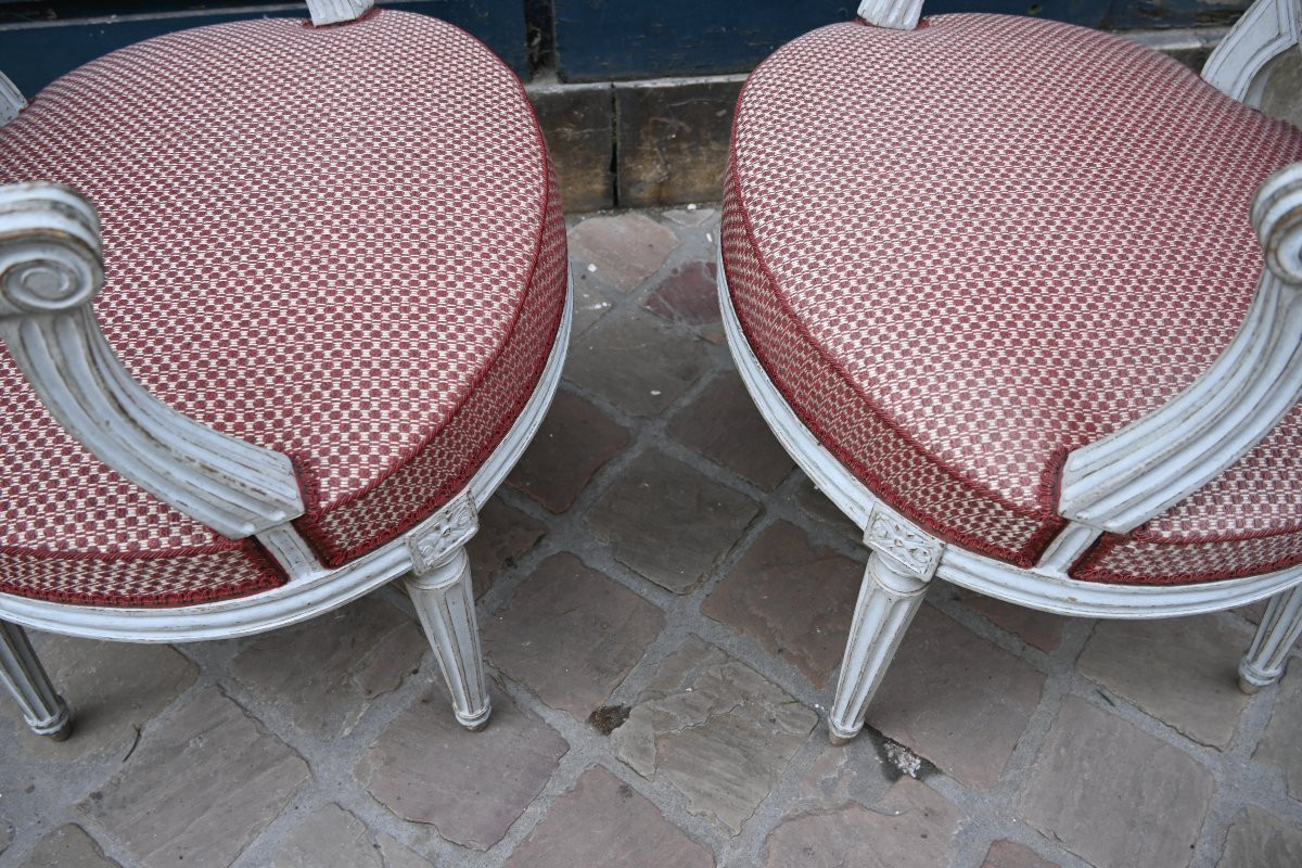 Paire de cabriolets Louis XVI , par Boulard   , XVIIII-photo-8