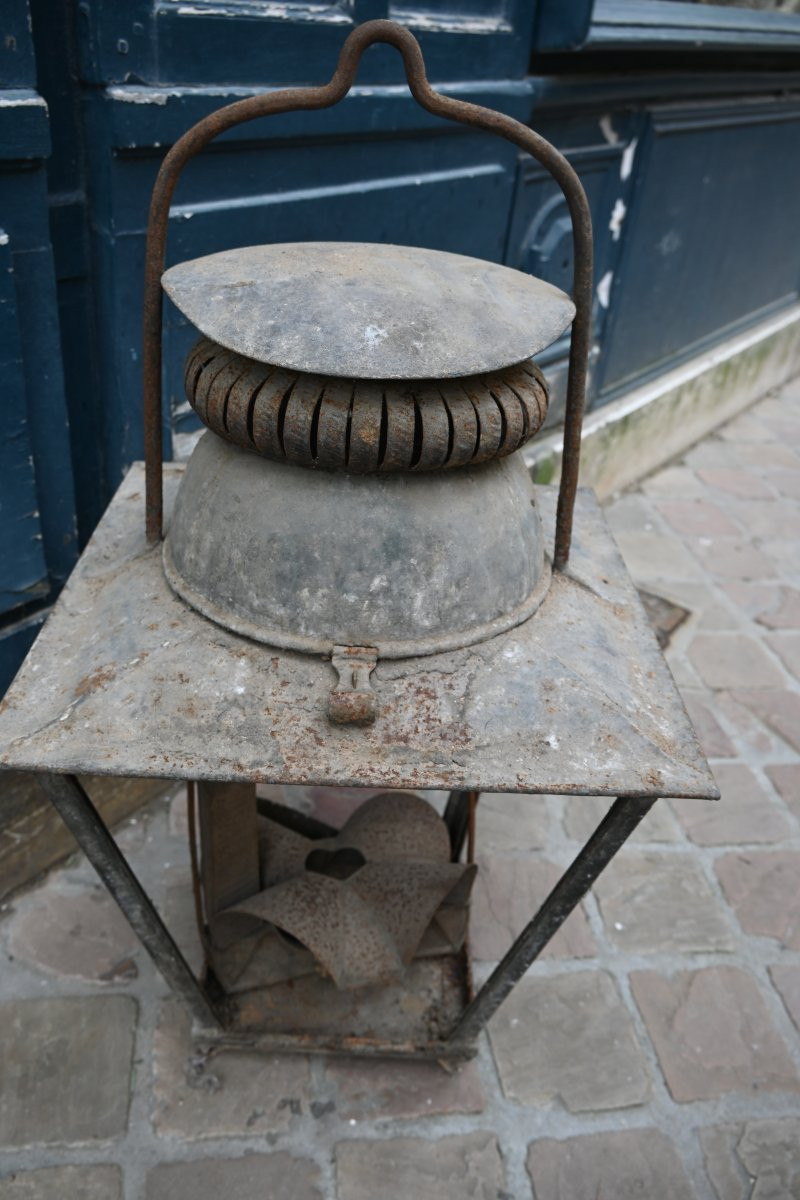 Grande lanterne en tôle du XIX-photo-4