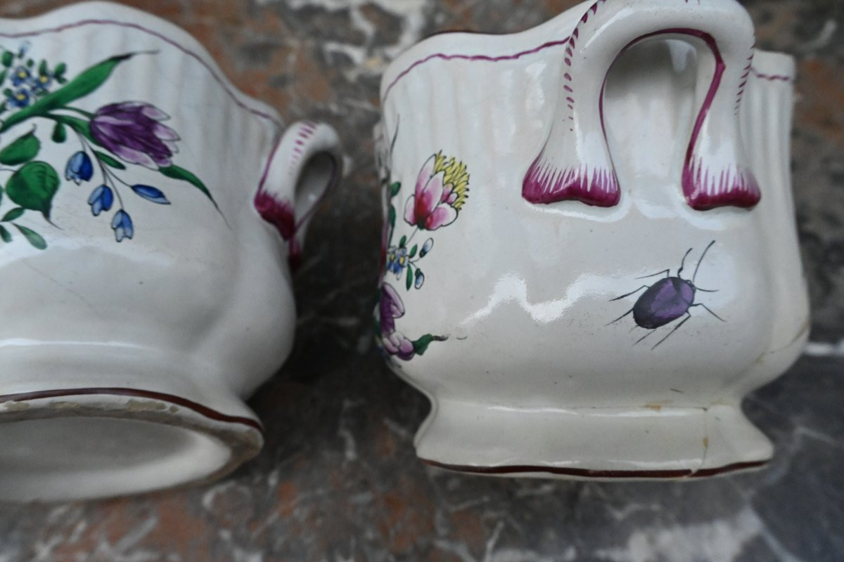 Paire de cache en faience de l Est du XIX-photo-3