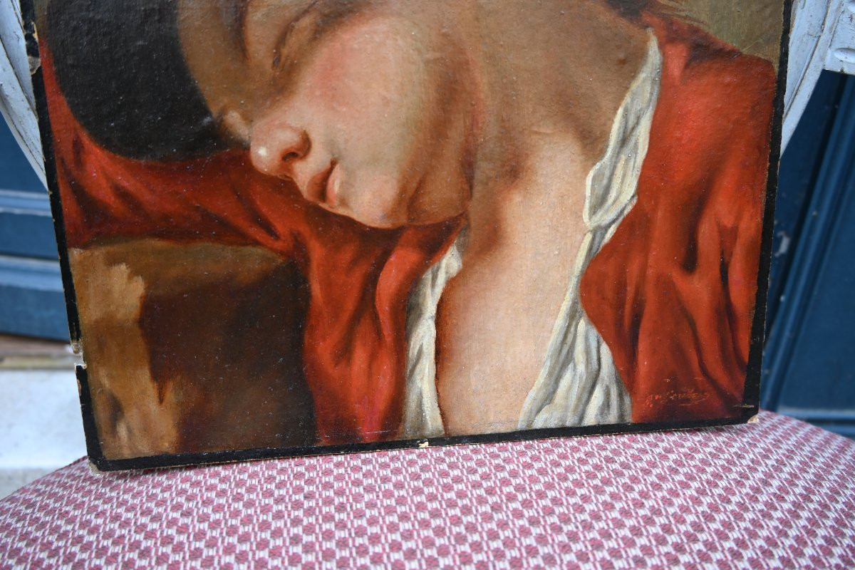 Greuze, Follower Of, Portrait Of A Young Boy -photo-2