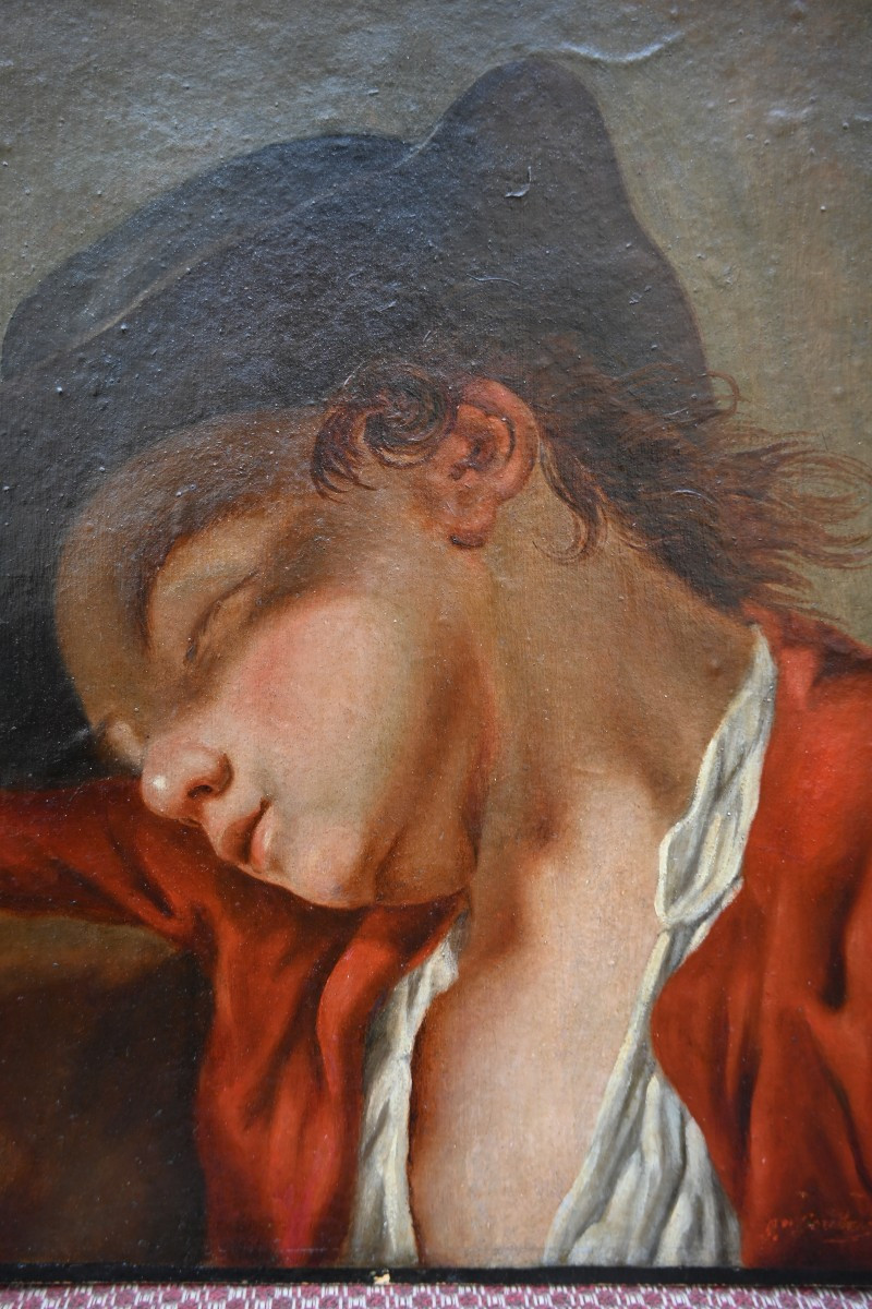 Greuze, Follower Of, Portrait Of A Young Boy 