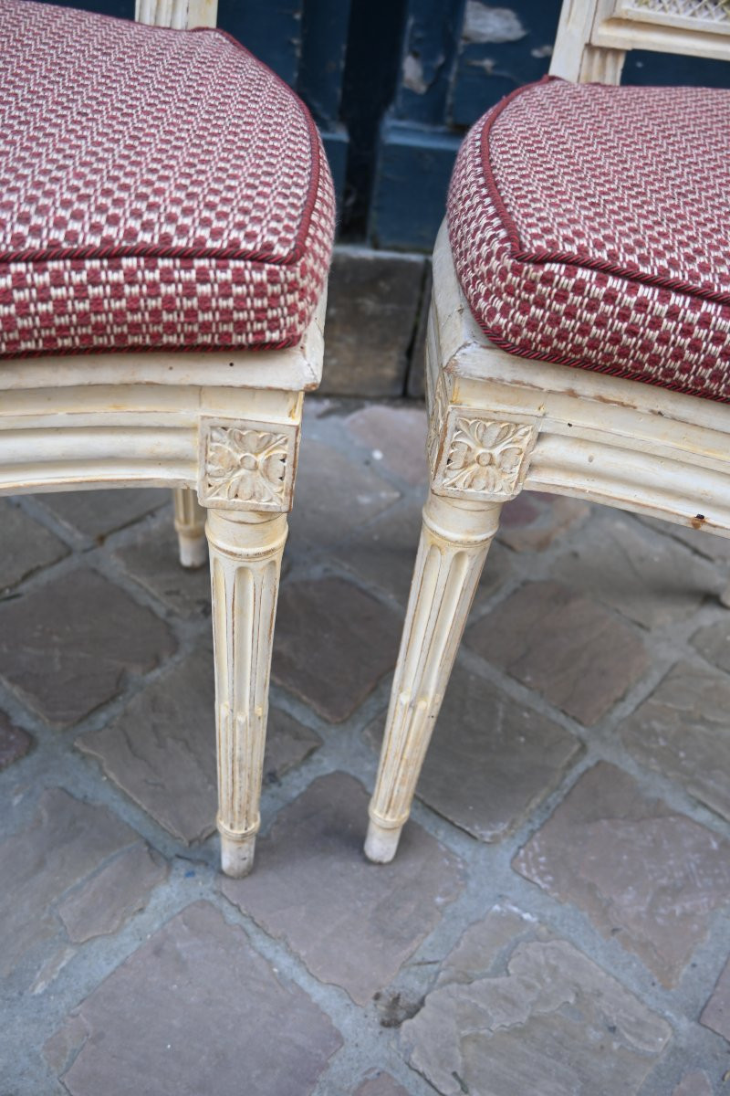 Pair Of Louis XVI Period Chairs From The 18th Century-photo-2