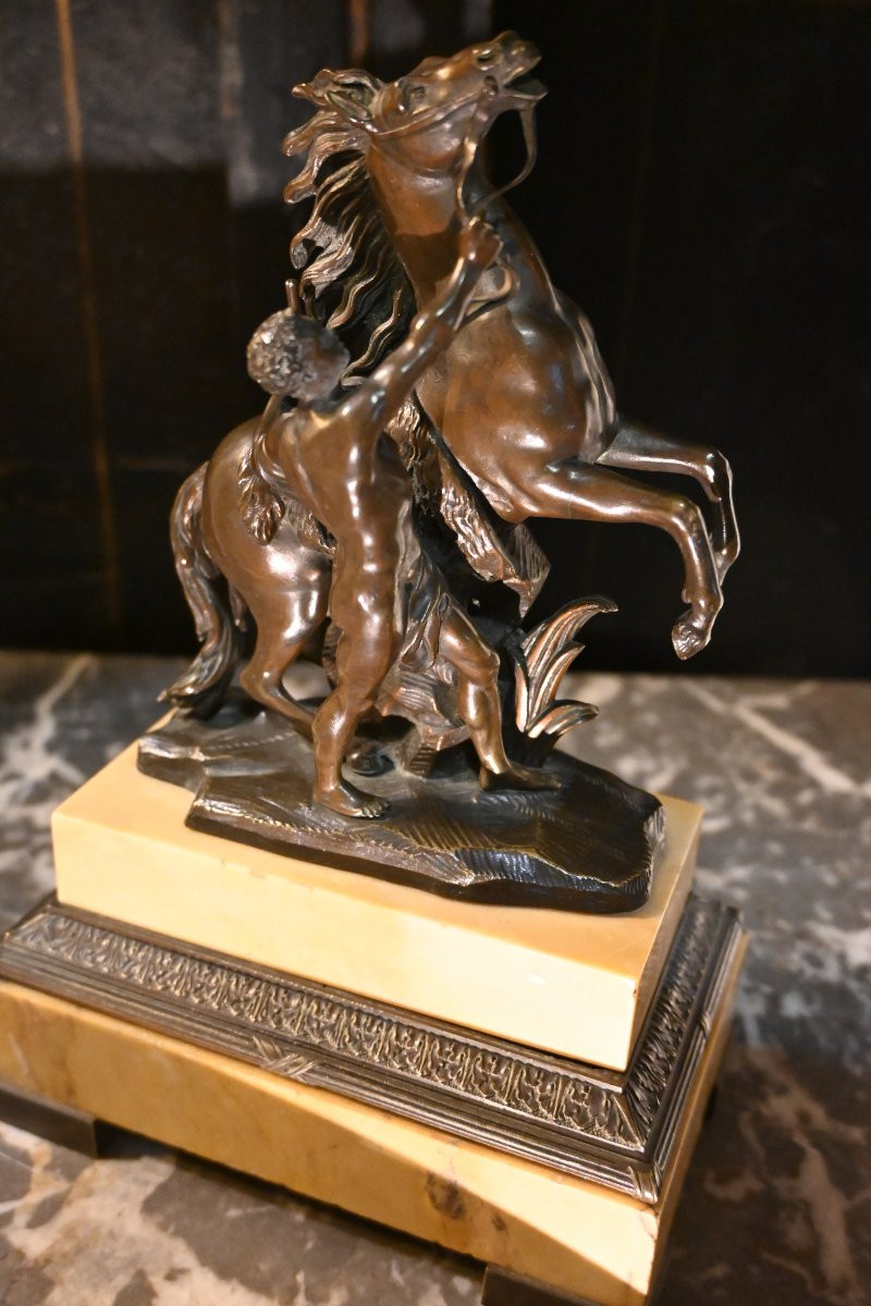 Marly Horse, Bronze From The Restoration Period, 19th Century-photo-2