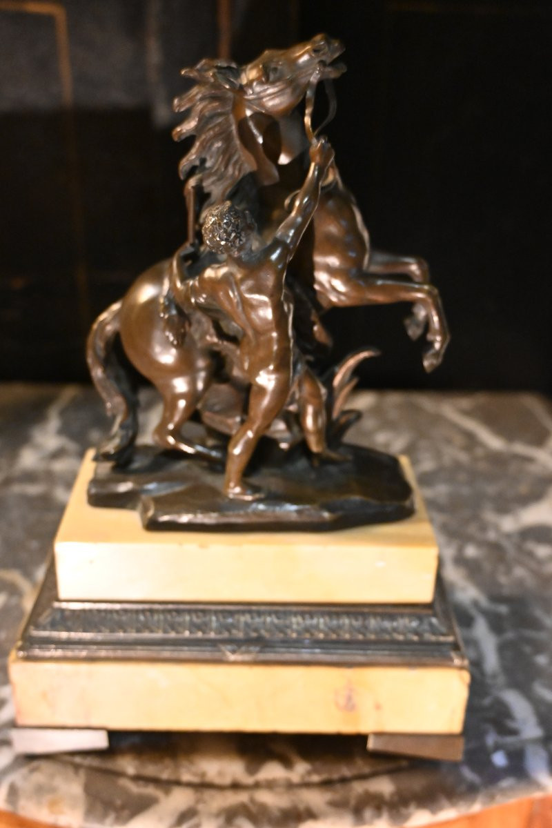Marly Horse, Bronze From The Restoration Period, 19th Century-photo-1