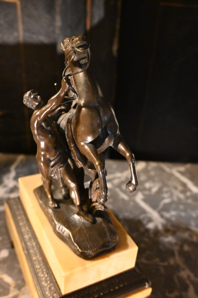 Marly Horse, Bronze From The Restoration Period, 19th Century-photo-2