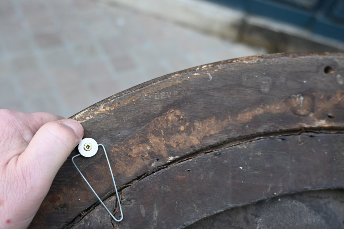 Portrait  d homme d époque Louis XVI avec son cadre estampillé de Antoine Levert XVIII-photo-5