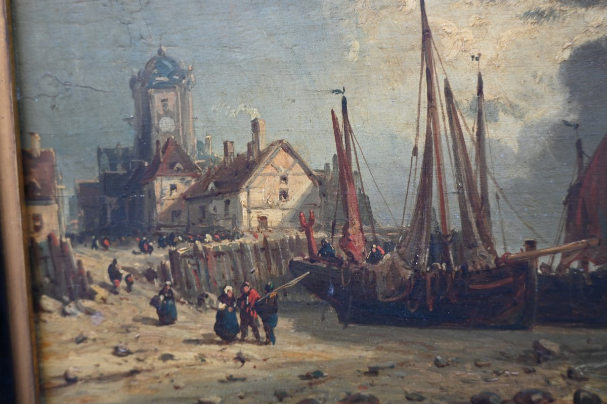 Etretat, 19th Century School, Oil Painting Signed By J Berot -photo-4