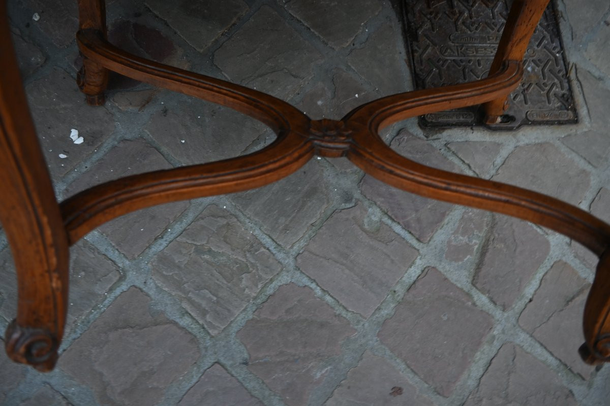 Paire de fauteuils cannés d époque Regence du XVIII-photo-6