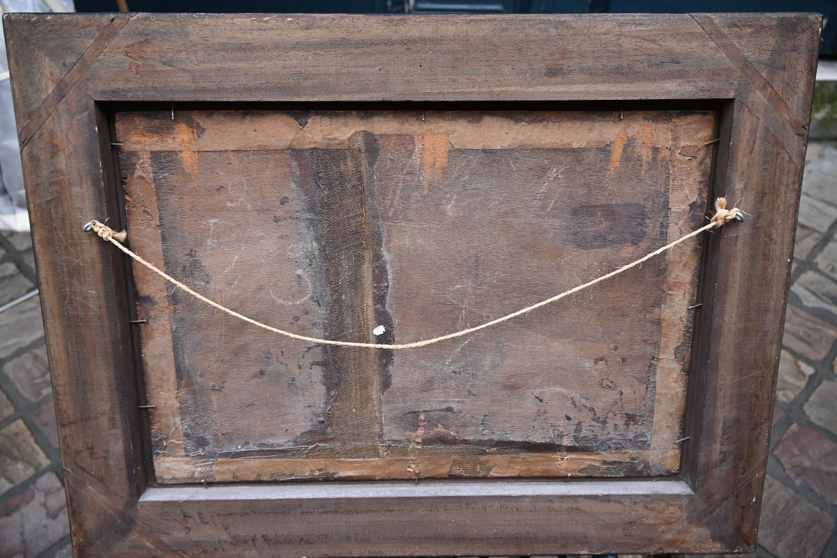 Oil On Panel, Sailboats Off A Coast, 17th-century Style-photo-8