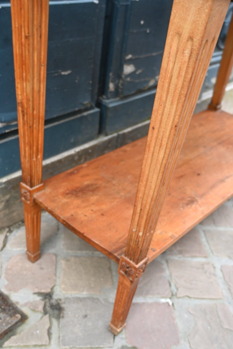 Console en bois naturel d époque Directoire  fin XVIII-photo-2