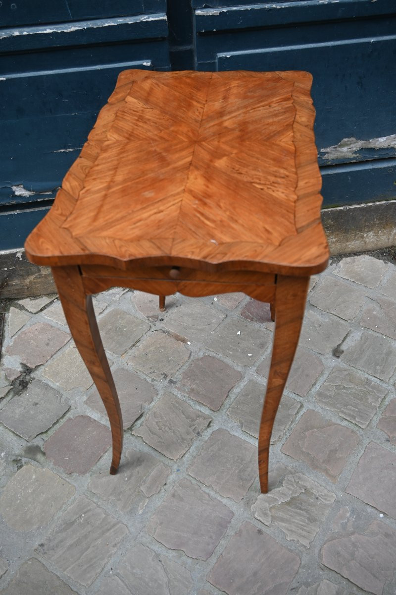 Louis XV Period Veneered Wood Coffee Table From The 18th Century-photo-6
