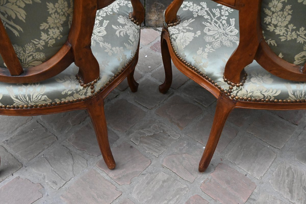 Paire de cabriolets Transition , estampillées de Chenevat  du XVIII-photo-3