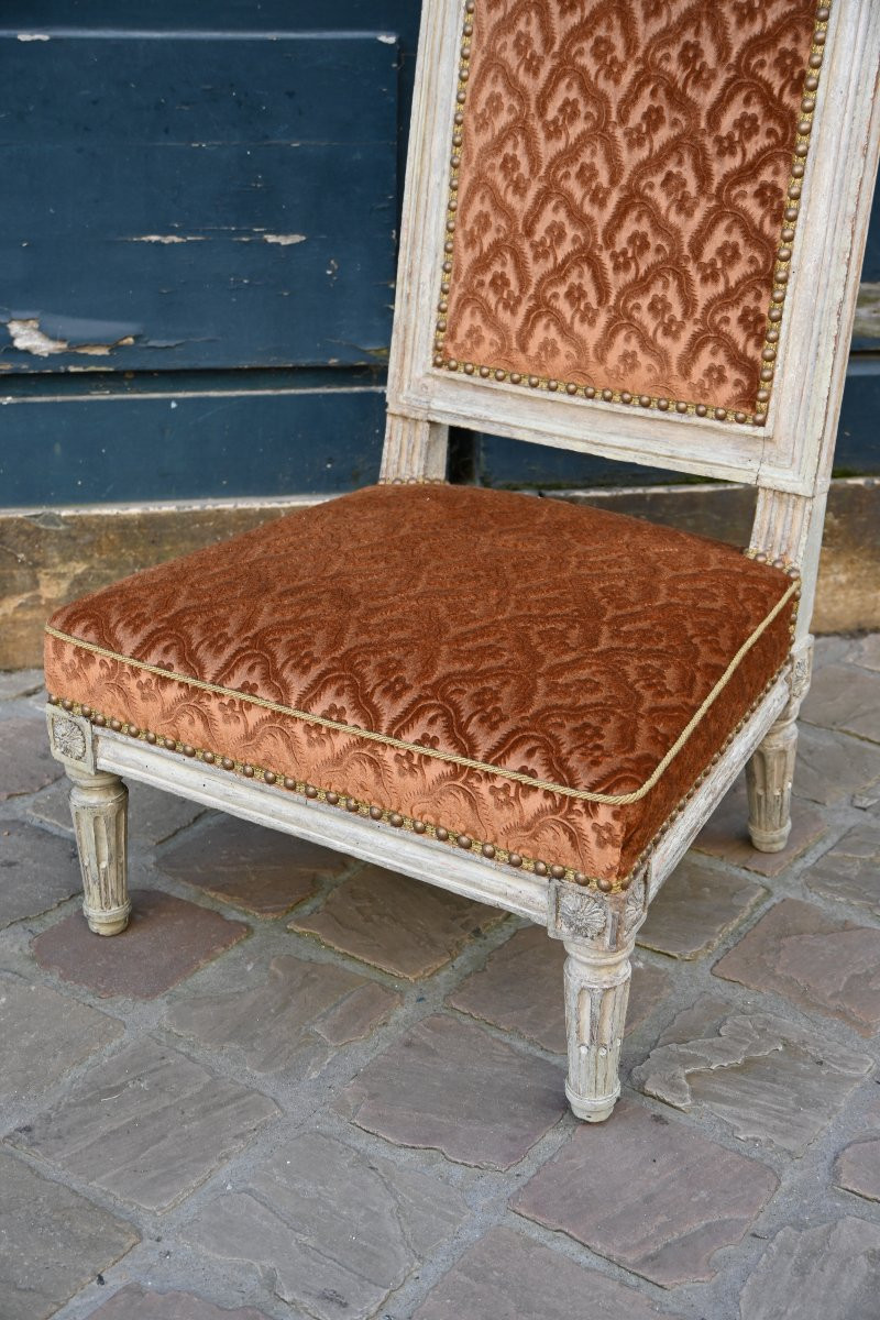 Elégante voyeuse à genou d époque Louis XVI estampillée de P. Gerard-photo-2