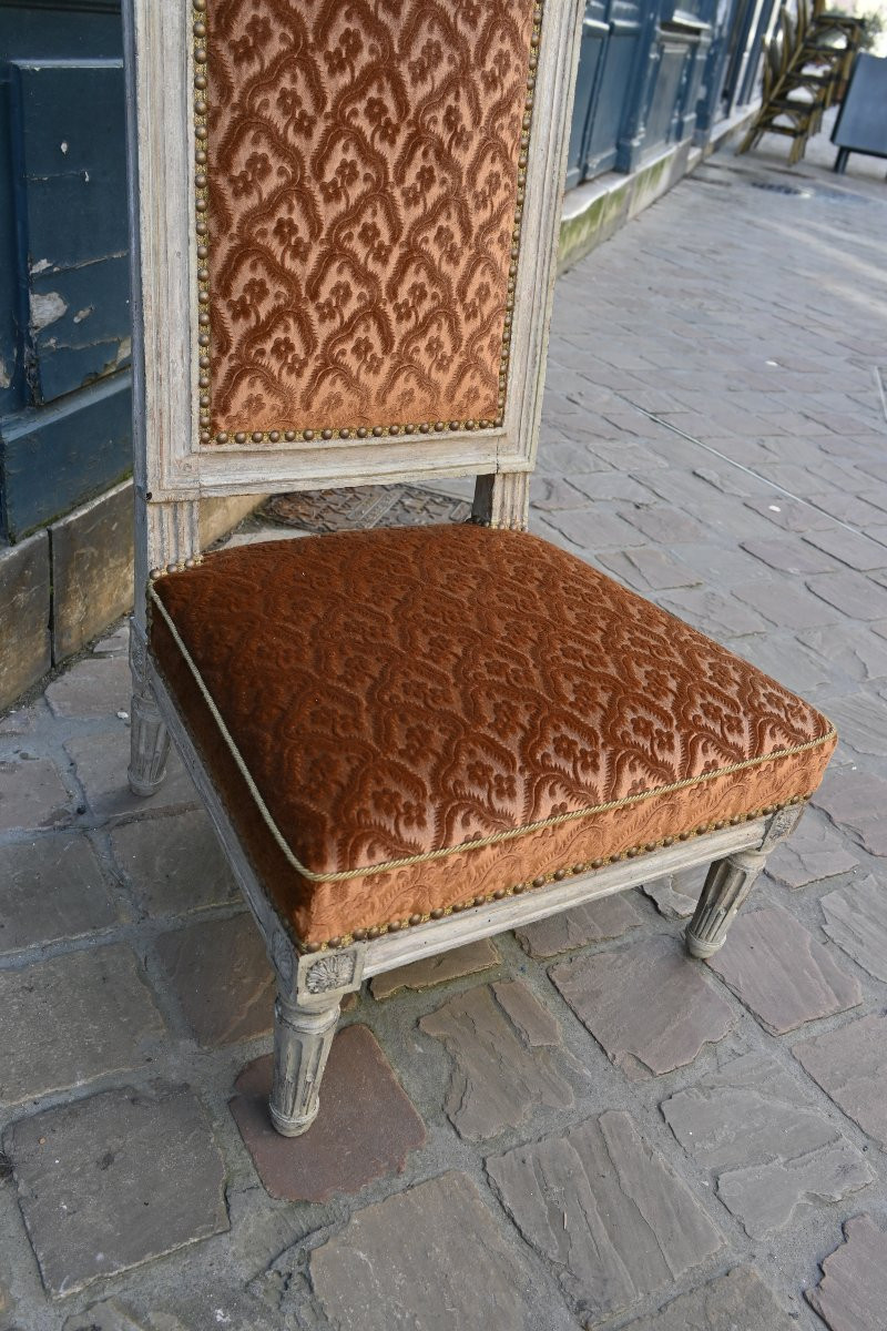 Elégante voyeuse à genou d époque Louis XVI estampillée de P. Gerard-photo-4