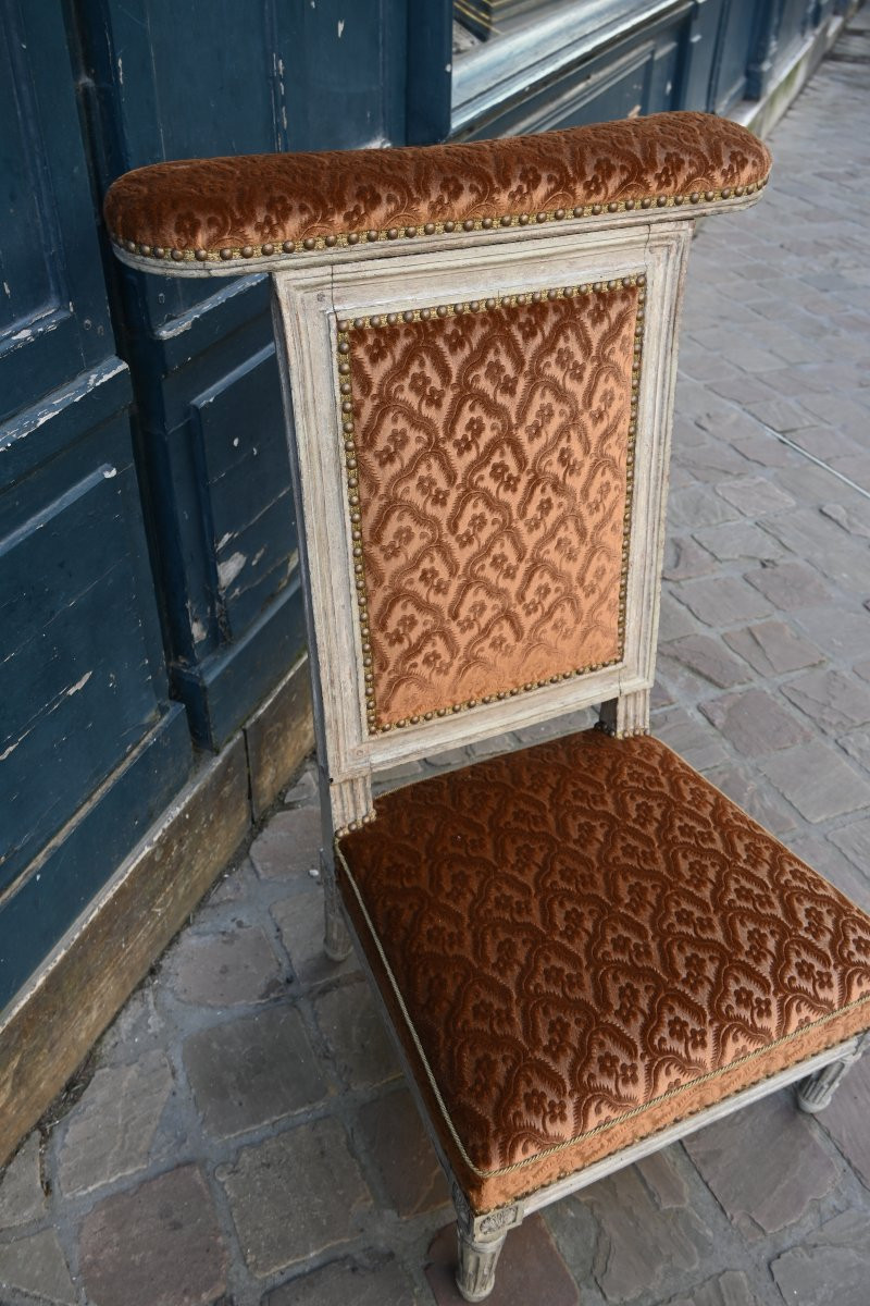 Elégante voyeuse à genou d époque Louis XVI estampillée de P. Gerard-photo-1