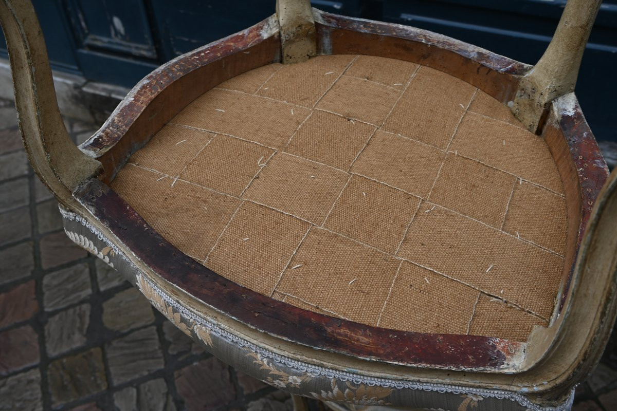 Versailles livrés pour , paire de fauteuils estampillés de Boulard  XVIII-photo-7