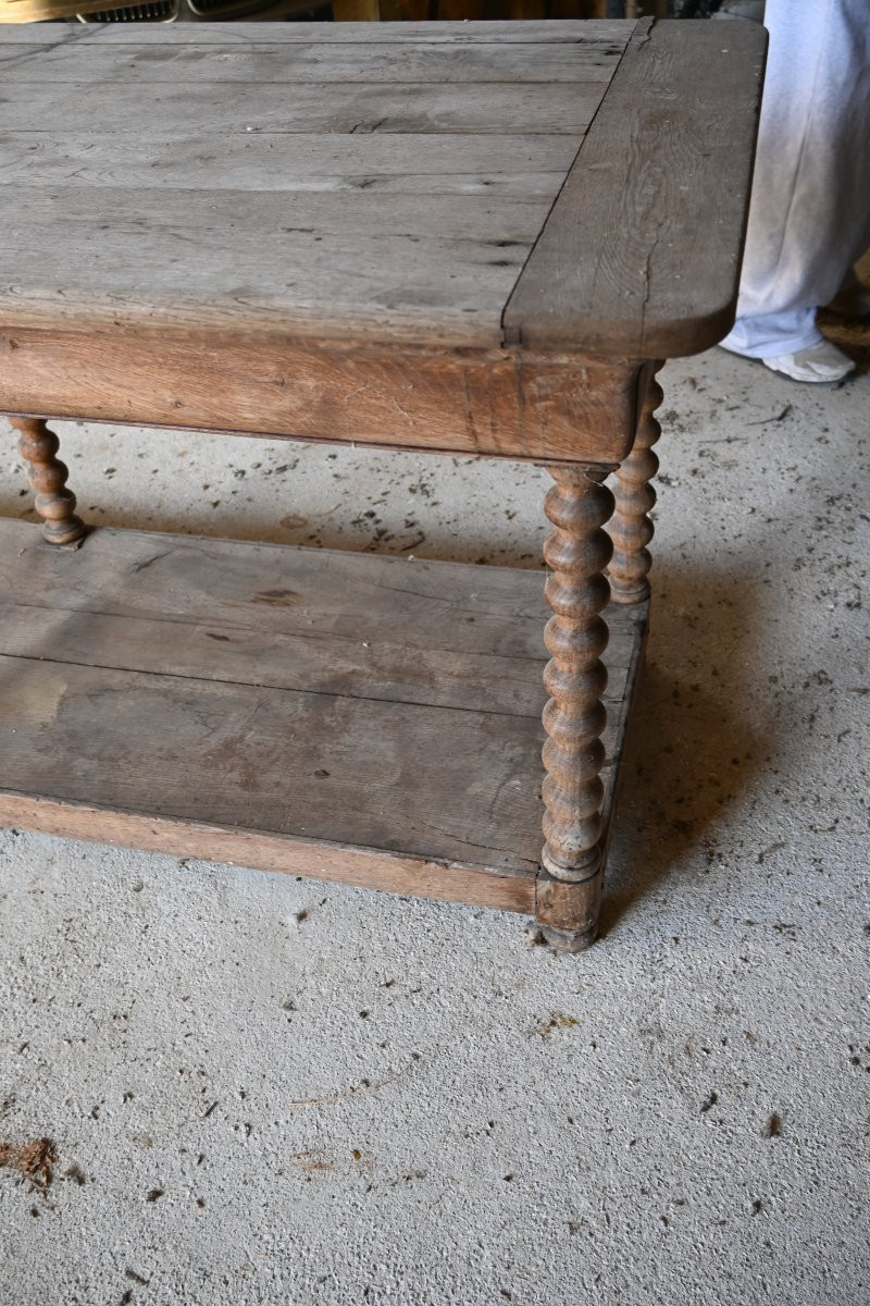 Table de drapier en chêne du XIX-photo-2