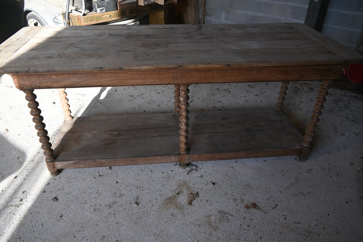 Table de drapier en chêne du XIX-photo-3
