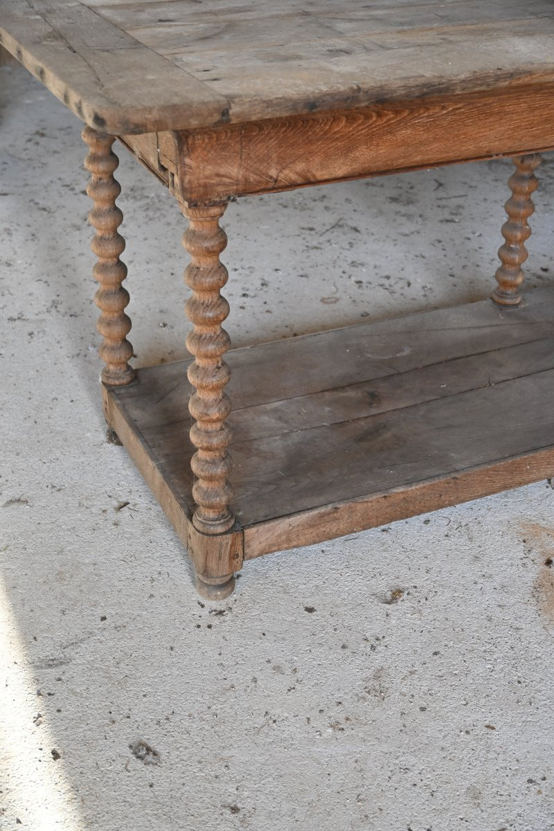 Table de drapier en chêne du XIX-photo-1