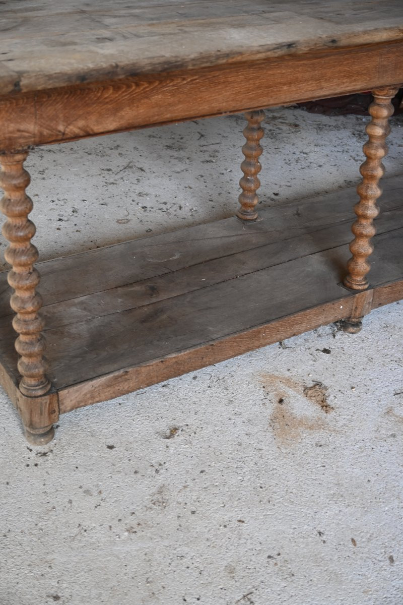 Table de drapier en chêne du XIX-photo-2