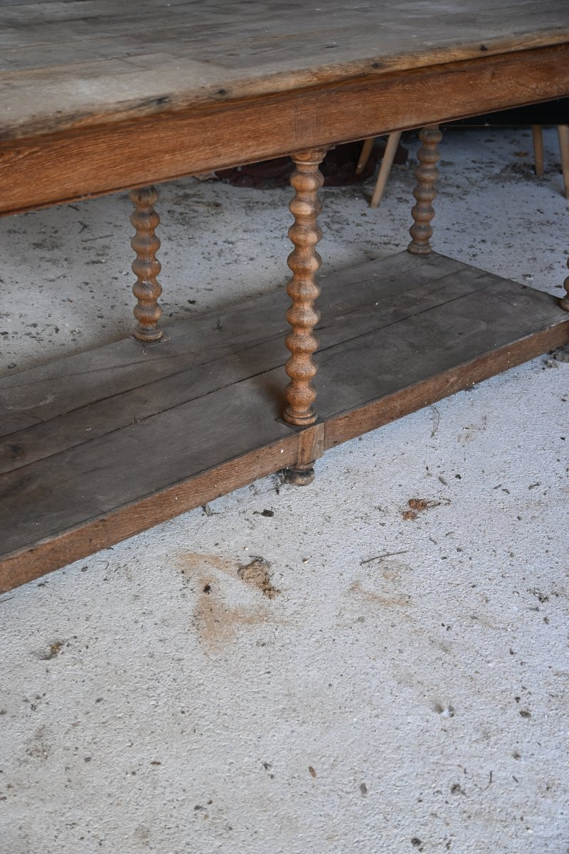 Table de drapier en chêne du XIX-photo-3