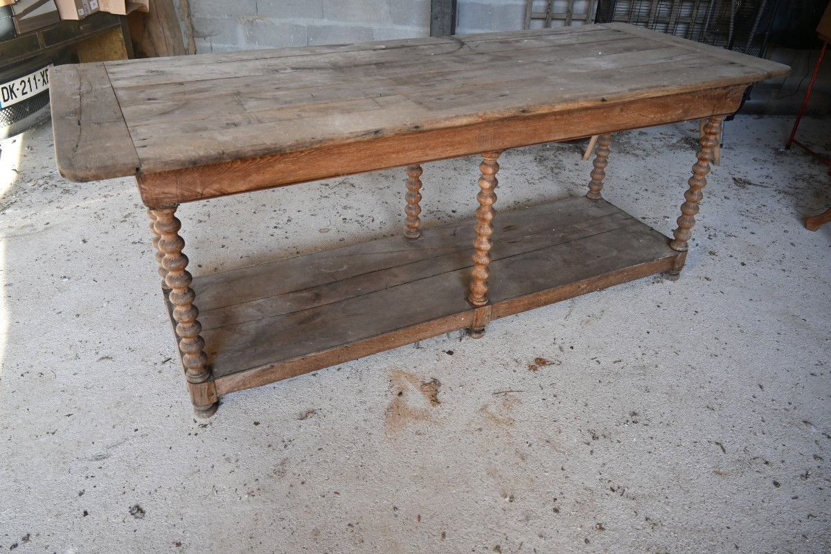 Table de drapier en chêne du XIX