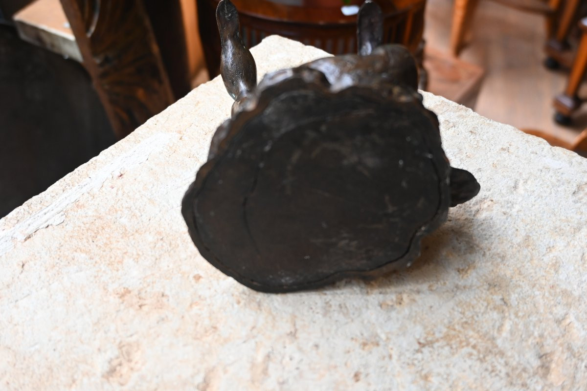Bronze animalier canard et canne XIX-photo-8