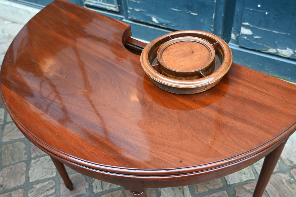 Louis XVI Period Half-moon Bouillotte Table-photo-3