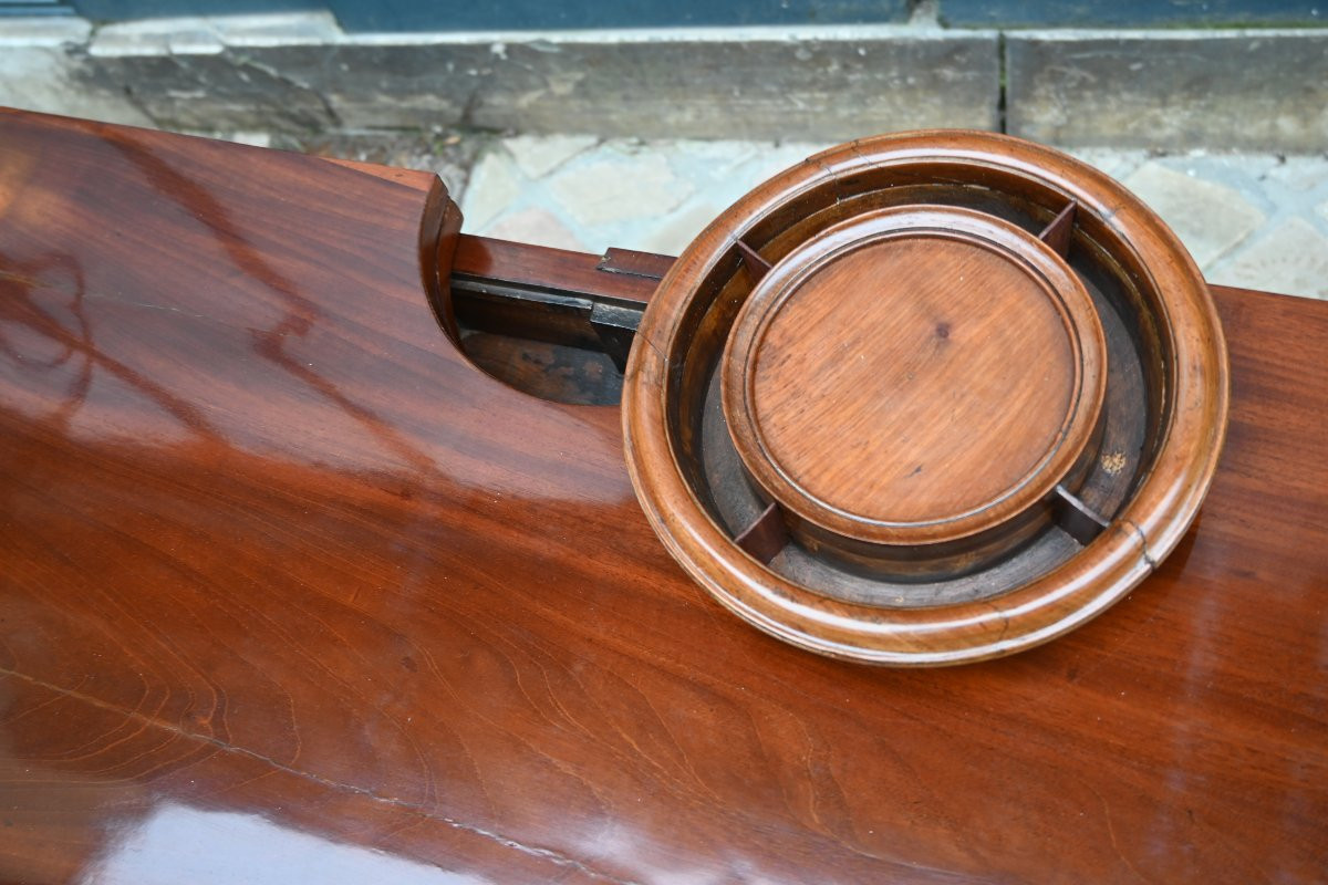 Louis XVI Period Half-moon Bouillotte Table-photo-4