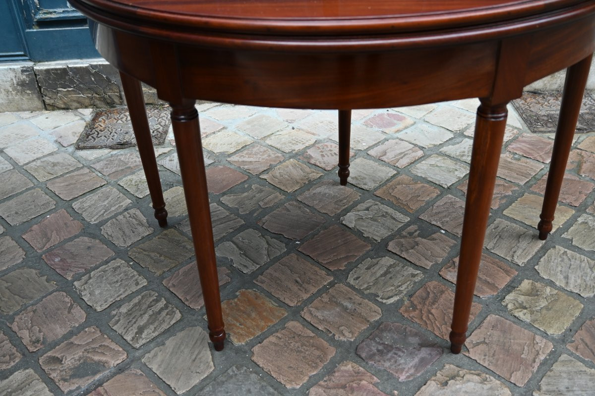 Louis XVI Period Half-moon Bouillotte Table-photo-6