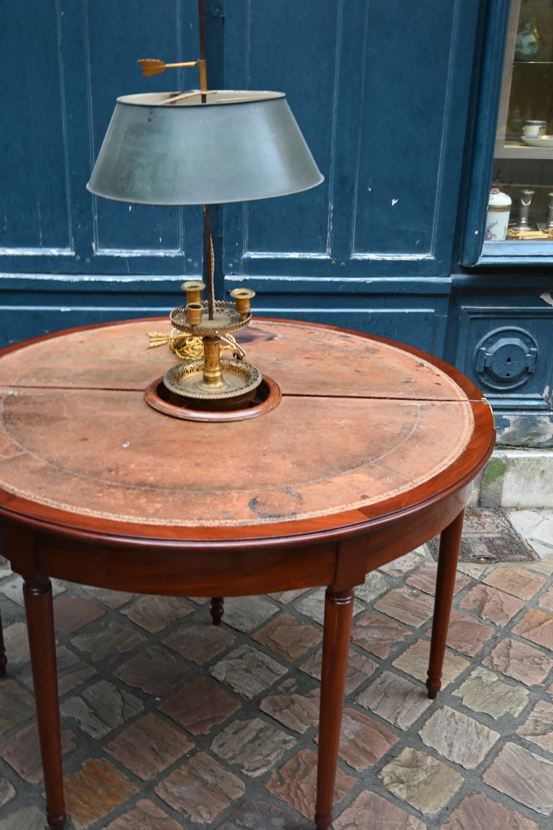 Louis XVI Period Half-moon Bouillotte Table
