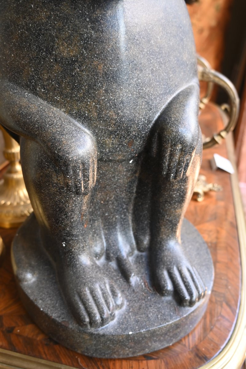 Statue de Thot , dieu égyptien, représenté en babouin , -photo-1