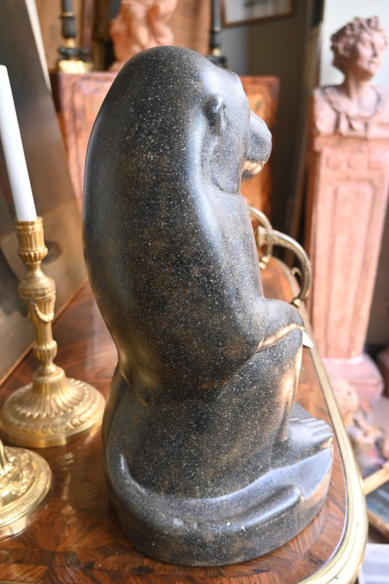 Statue de Thot , dieu égyptien, représenté en babouin , -photo-4
