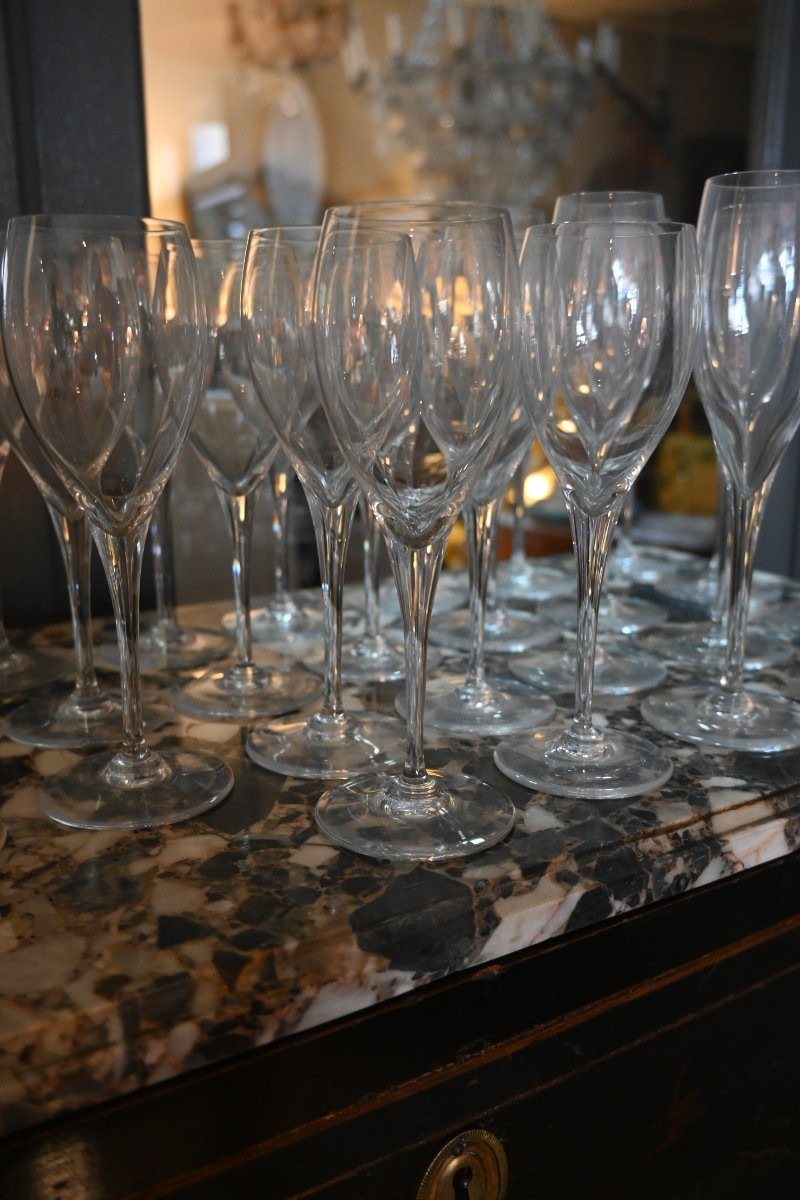 Baccarat , service  en cristal  modèle  Saint Remy de 35 pièces-photo-2