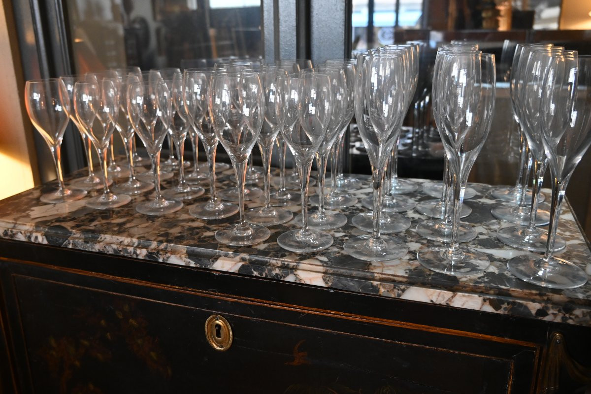 Baccarat , service  en cristal  modèle  Saint Remy de 35 pièces-photo-3