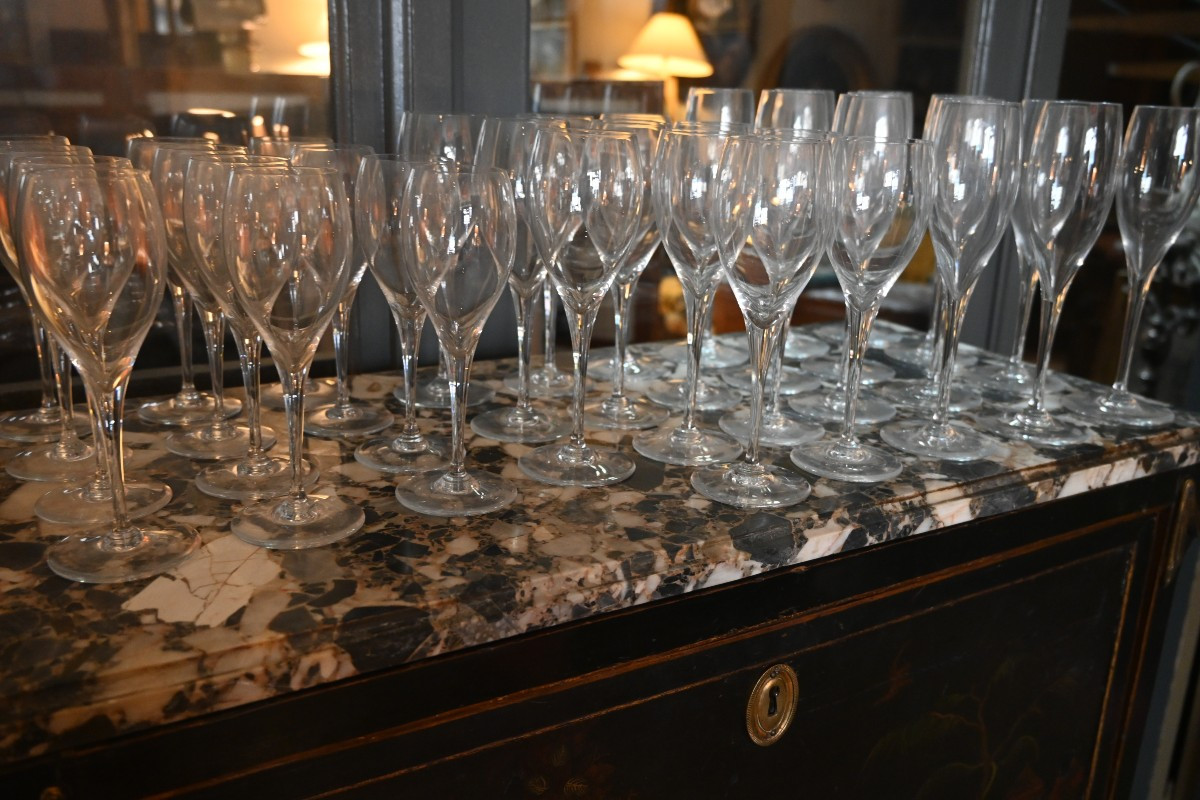 Baccarat , service  en cristal  modèle  Saint Remy de 35 pièces