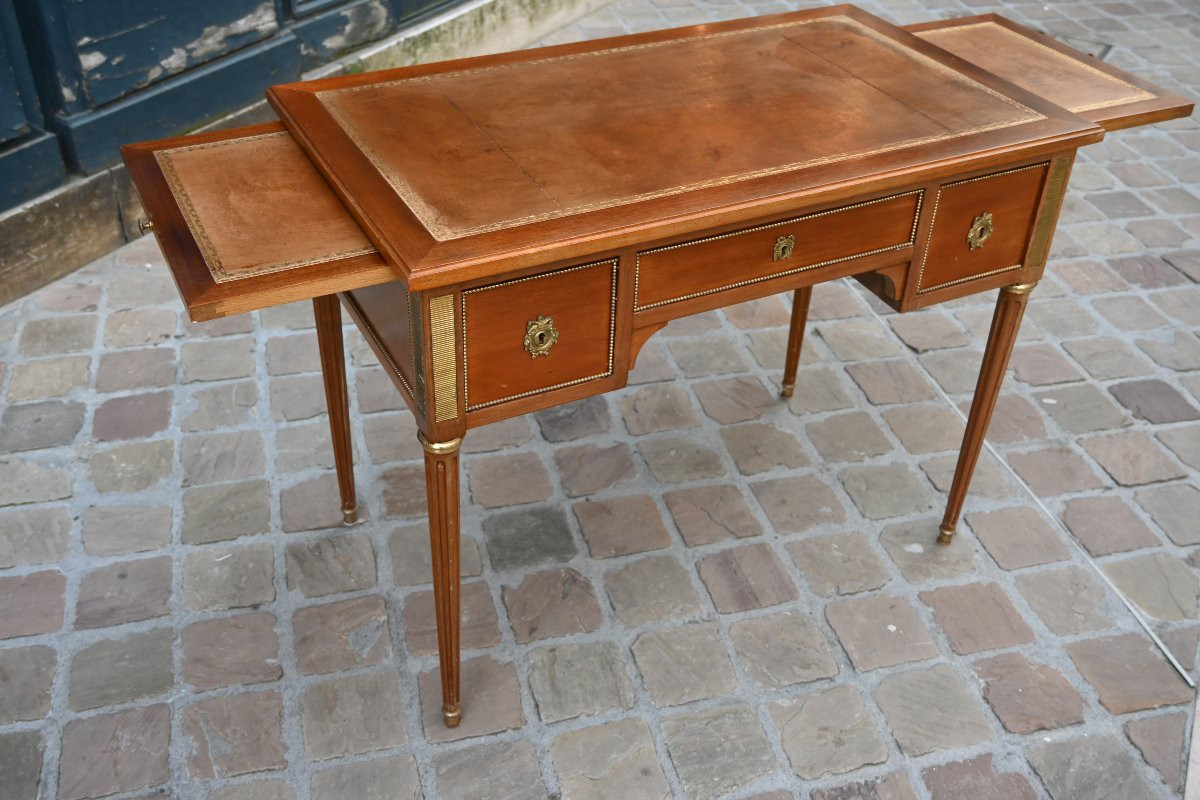 Louis XVI Style Mahogany Flat Desk-photo-3