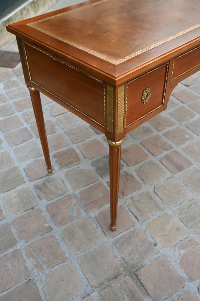 Louis XVI Style Mahogany Flat Desk-photo-4
