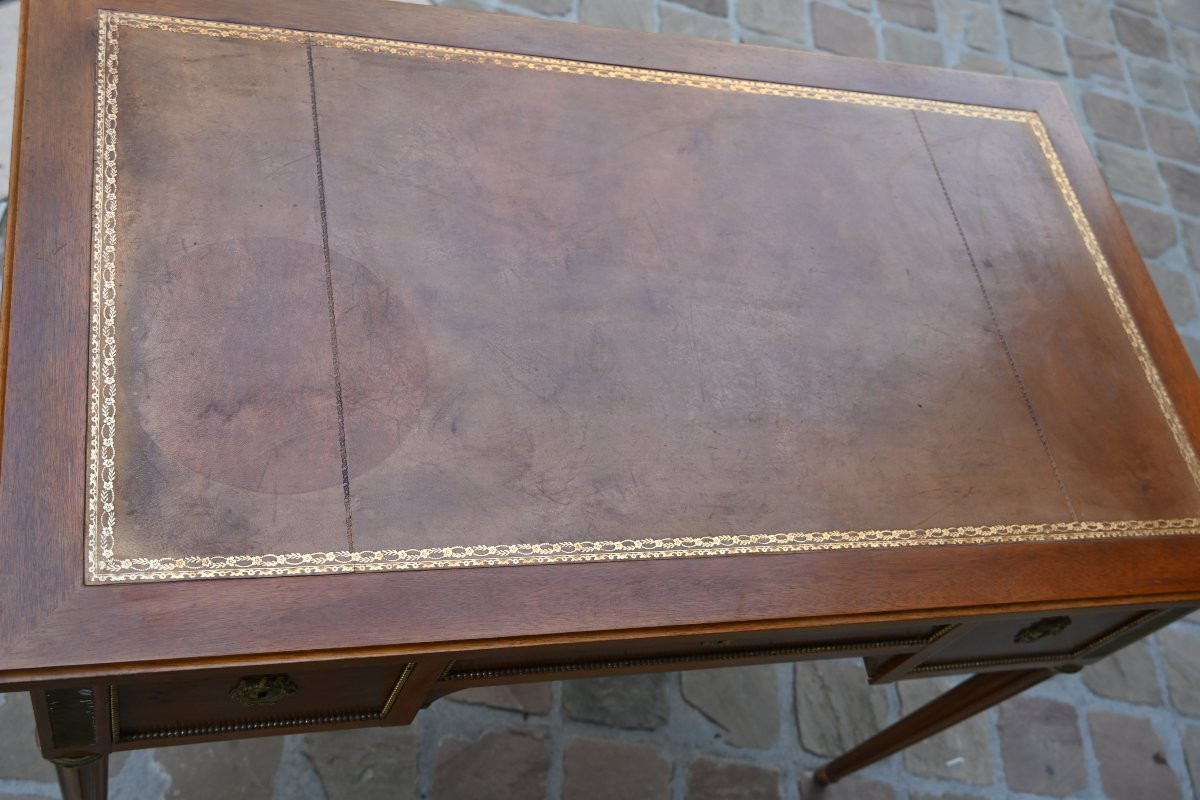Louis XVI Style Mahogany Flat Desk-photo-3