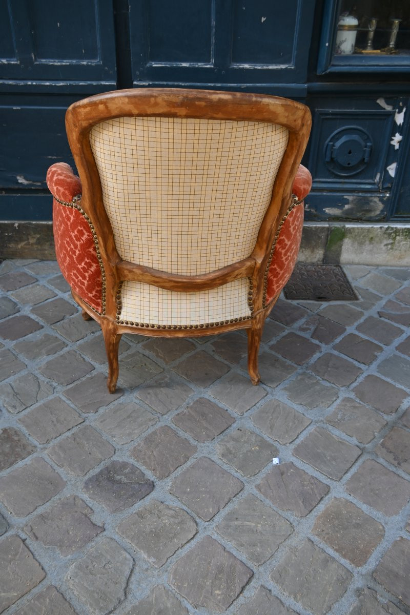 Bergère coin de feu d époque Louis XV , estampillée du XVIII-photo-4