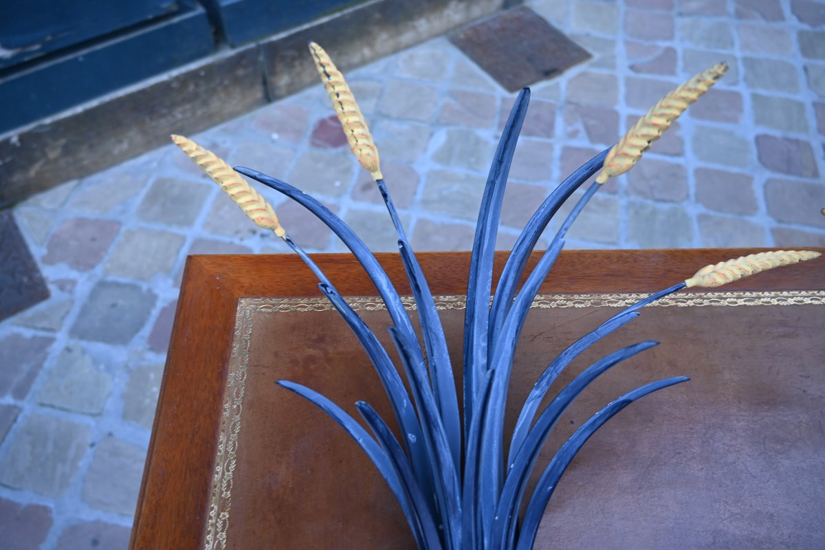 Pair Of Wheat Sheaf Wall Sconces XX-photo-2