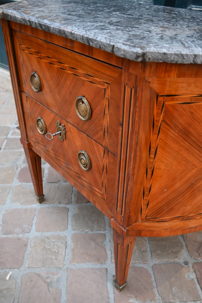 Half-moon Shaped Commode, Late 18th Century, Directoire Period -photo-4