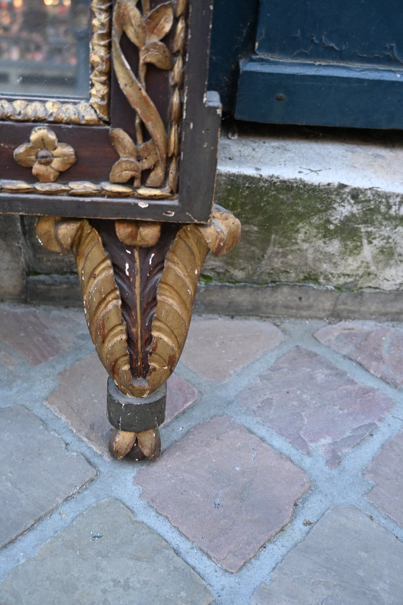 Carved Wooden Mirror, Italy, Louis XVI Period-photo-7